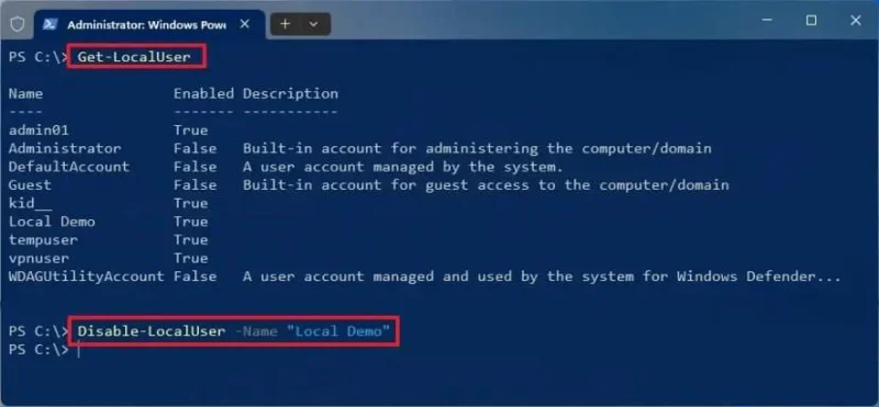 Як відключити обліковий запис користувача в Windows 11