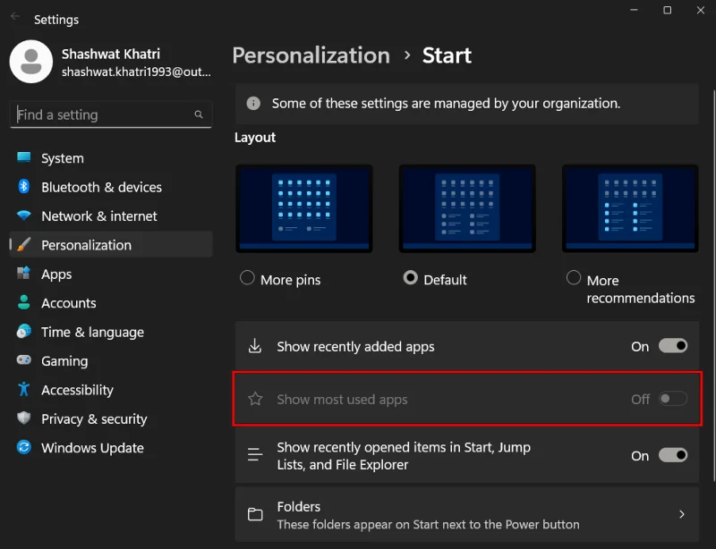 Як змінити макет меню «Пуск» у Windows 11