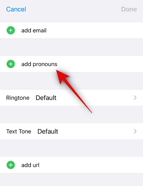 Slik legger du til pronomen for en kontakt på iOS 17