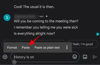Slik siterer du i svar i Google Chat
