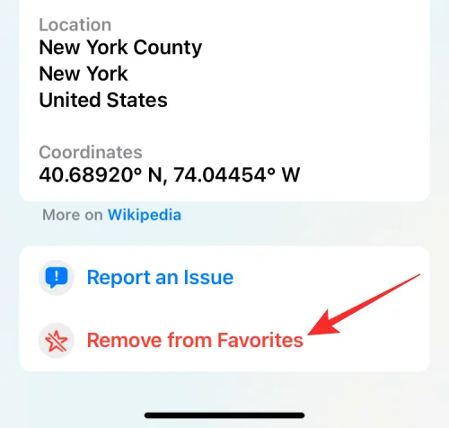 Як видалити вибране на Apple Maps