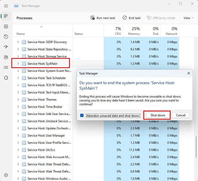 Windows 11: Superfetch engedélyezése vagy letiltása