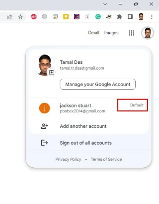 Як змінити обліковий запис Google за замовчуванням