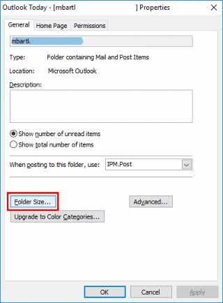 Outlook 365: Решение при съобщение за максимален размер на файла с данни
