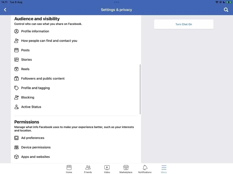 Kaip pakeisti „Facebook“ privatumo nustatymus telefone ar planšetėje