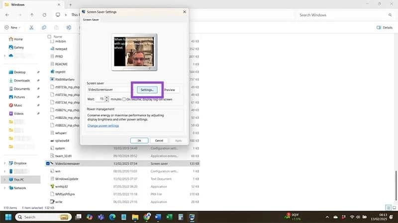 Як встановити відео як заставку у Windows 11