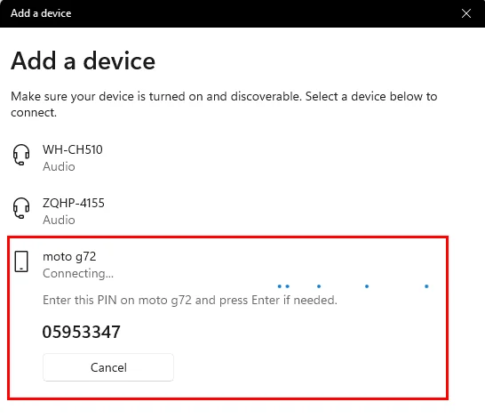 Přenášení souborů mezi Androidem a Windows 11 přes Bluetooth