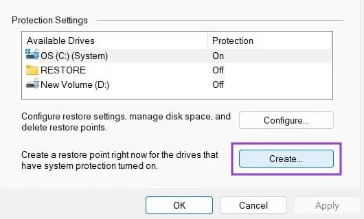 Кроки для відновлення системи у Windows 11