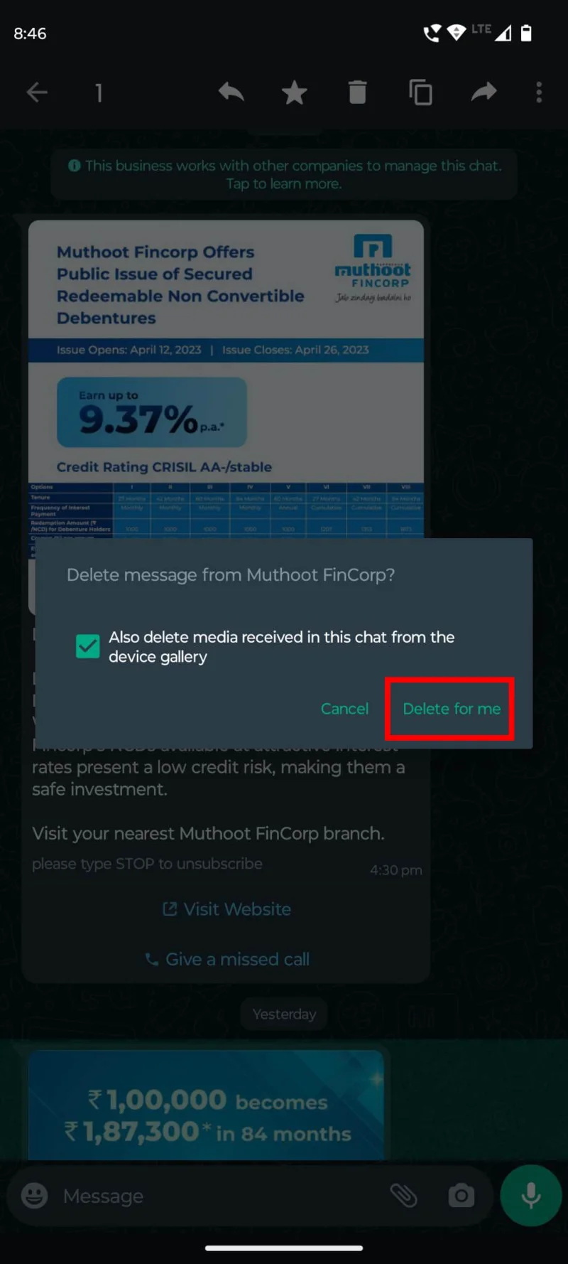 Android: Kan ikke slette fotos fra Galleri app