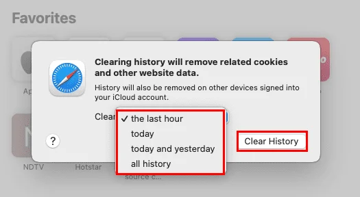 Safari: Ištrinti slapukus, istoriją, slaptažodžius ir kt.