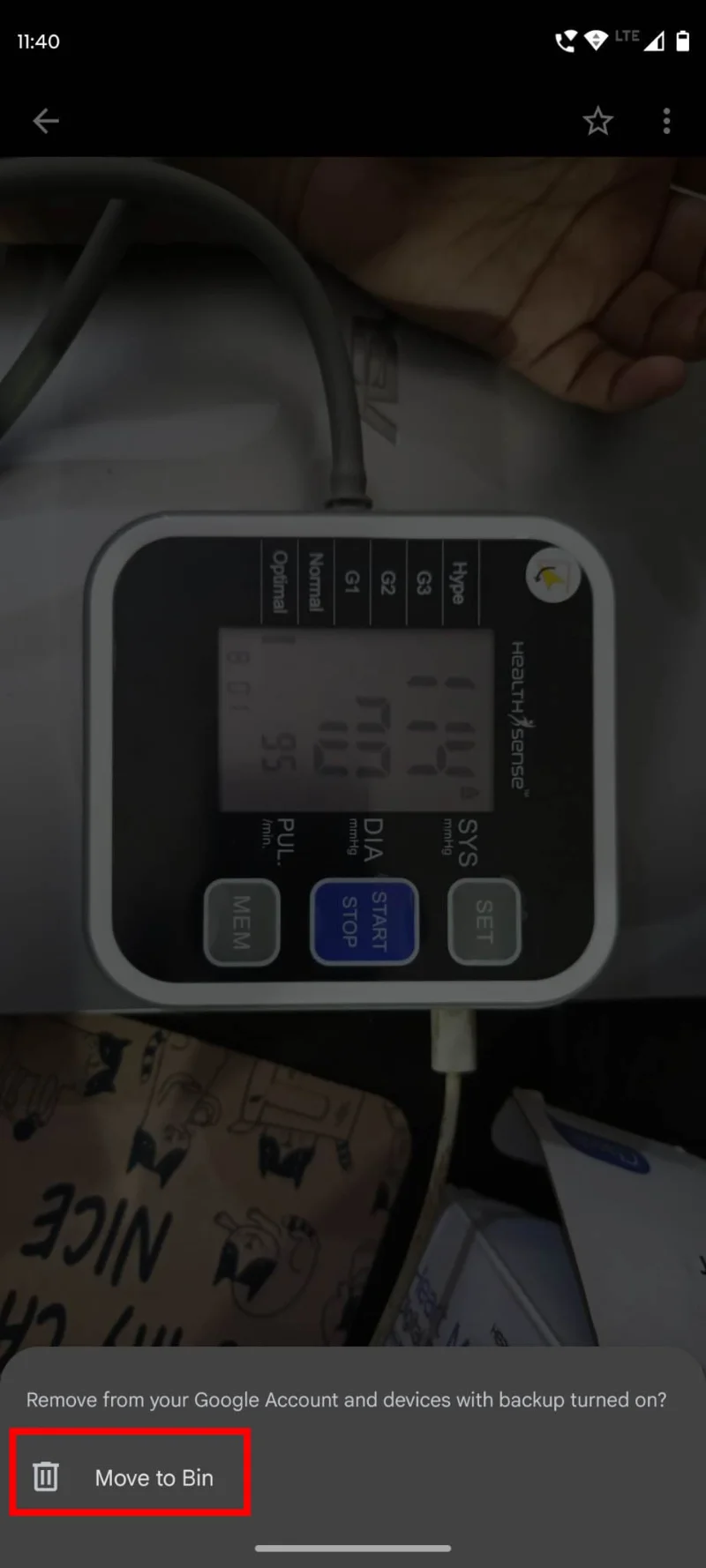 Android: Ne morem izbrisati fotografij iz aplikacije Gallery