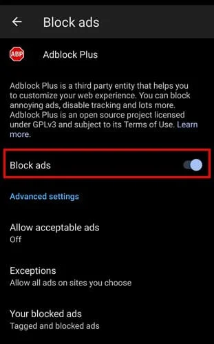 Edge for Android: Kaip Įjungti Reklamos Blokatorių