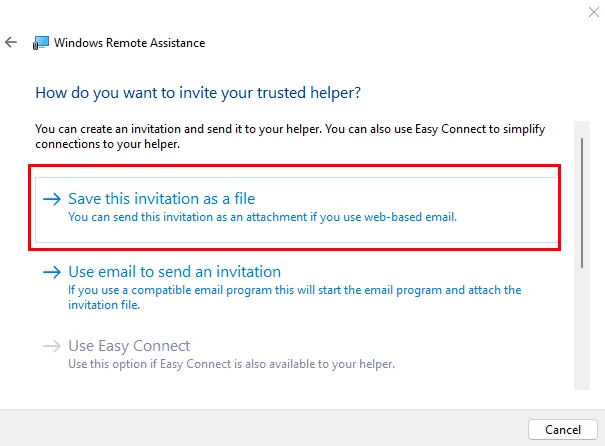 Windows 11: Slik sender du invitasjon til fjernhjelp