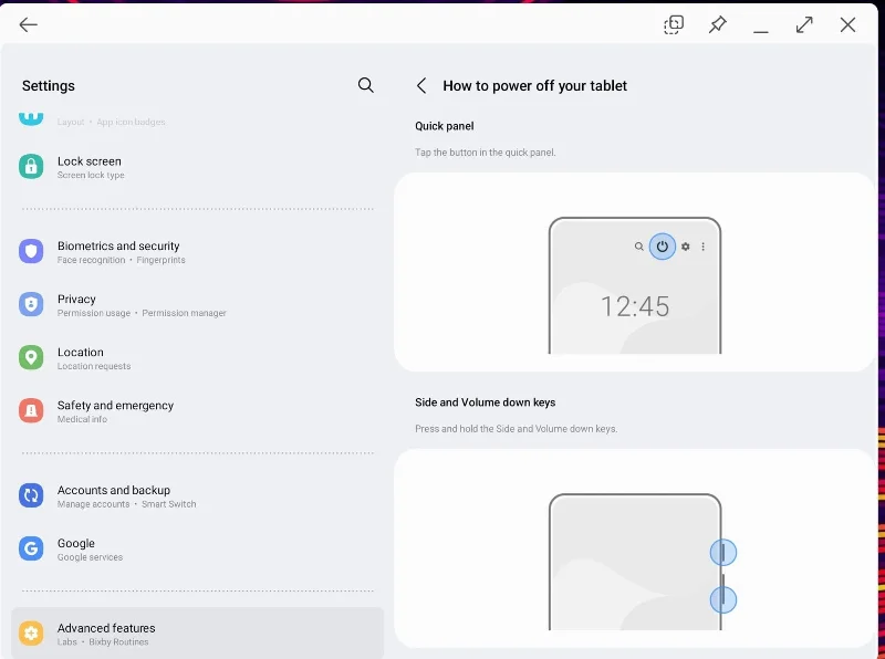 Kaip iš naujo paleisti Galaxy Tab S9