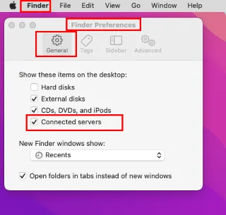 Kaip sužeminti tinklo diską Mac kompiuteryje
