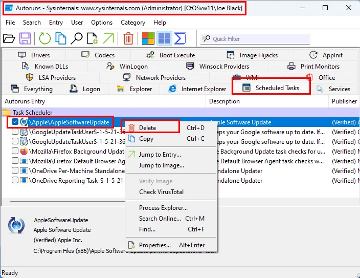 Deaktyvuoti „Apple Software Update“ ekraną „Windows 11“ ir „macOS“