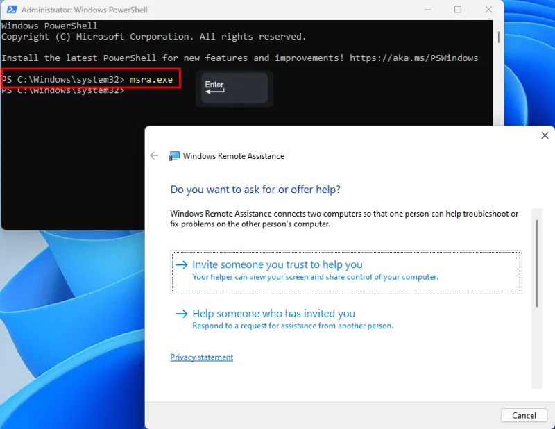 Windows 11: Slik sender du invitasjon til fjernhjelp