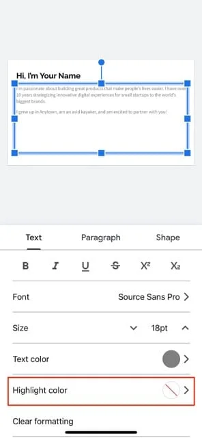 Kaip paryškinti tekstą „Google Slides“