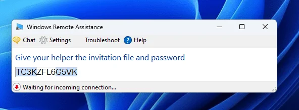 Windows 11: Slik sender du invitasjon til fjernhjelp