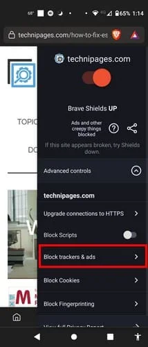 Brave za Android: Kako konfigurirati nastavitve blokiranja oglasov