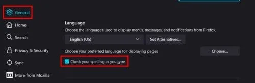 Kaip įjungti arba išjungti rašybos tikrinimą „Firefox“ naršyklėje