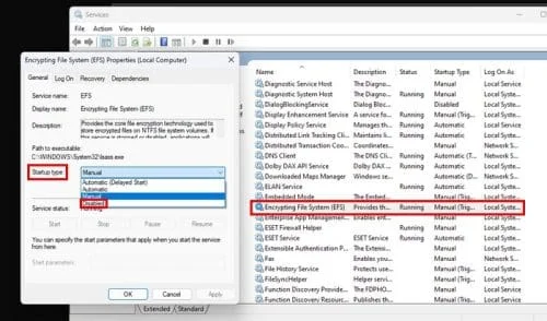 A Windows fájl titkosítás (EFS) kikapcsolása