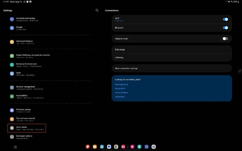Galaxy Tab S9: Omogočanje USB razhroščevanja Galaxy Tab S9: Omogočanje USB razhroščevanja