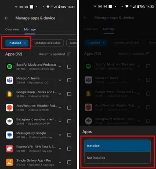 Google Play: Kako izbrisati zgodovino prenosov aplikacij