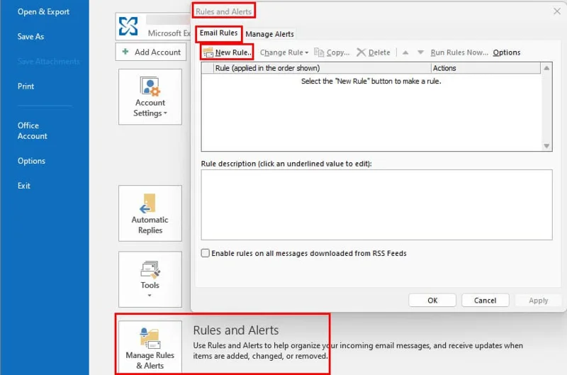 Automatické přeposílání e-mailů v Outlook 365