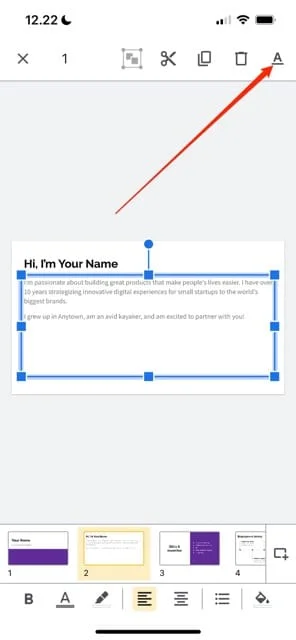 Kaip paryškinti tekstą „Google Slides“