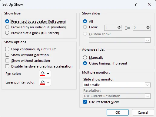 Omogočite samodejno kiosčno predstavitveno modo v PowerPoint 365