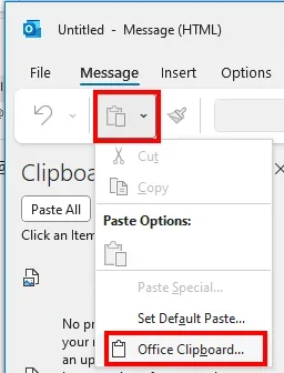 Office 365: Vklopi/izklopi odložišče Office