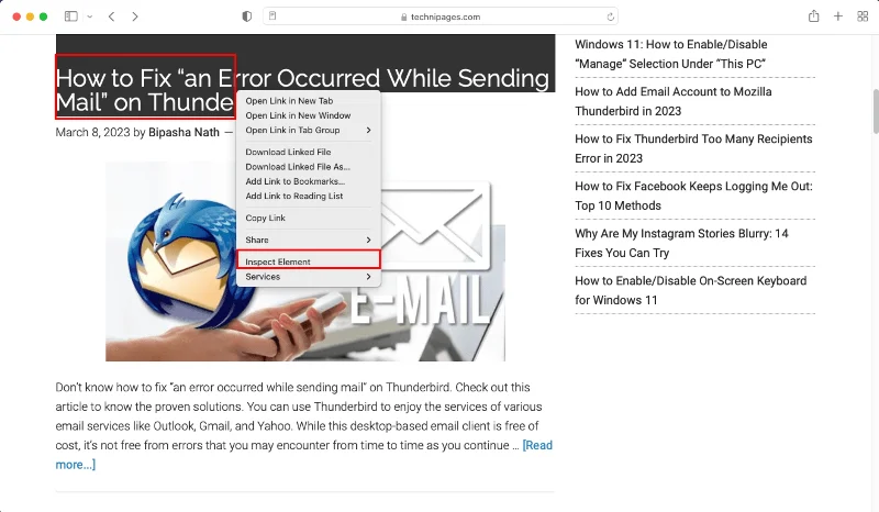 MacOS: Įjungti Web Inspektorių Safari