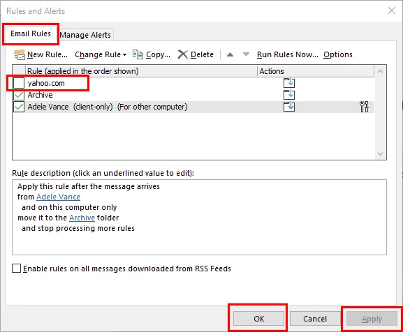 Outlook 365: Blokování emailových adres a domén