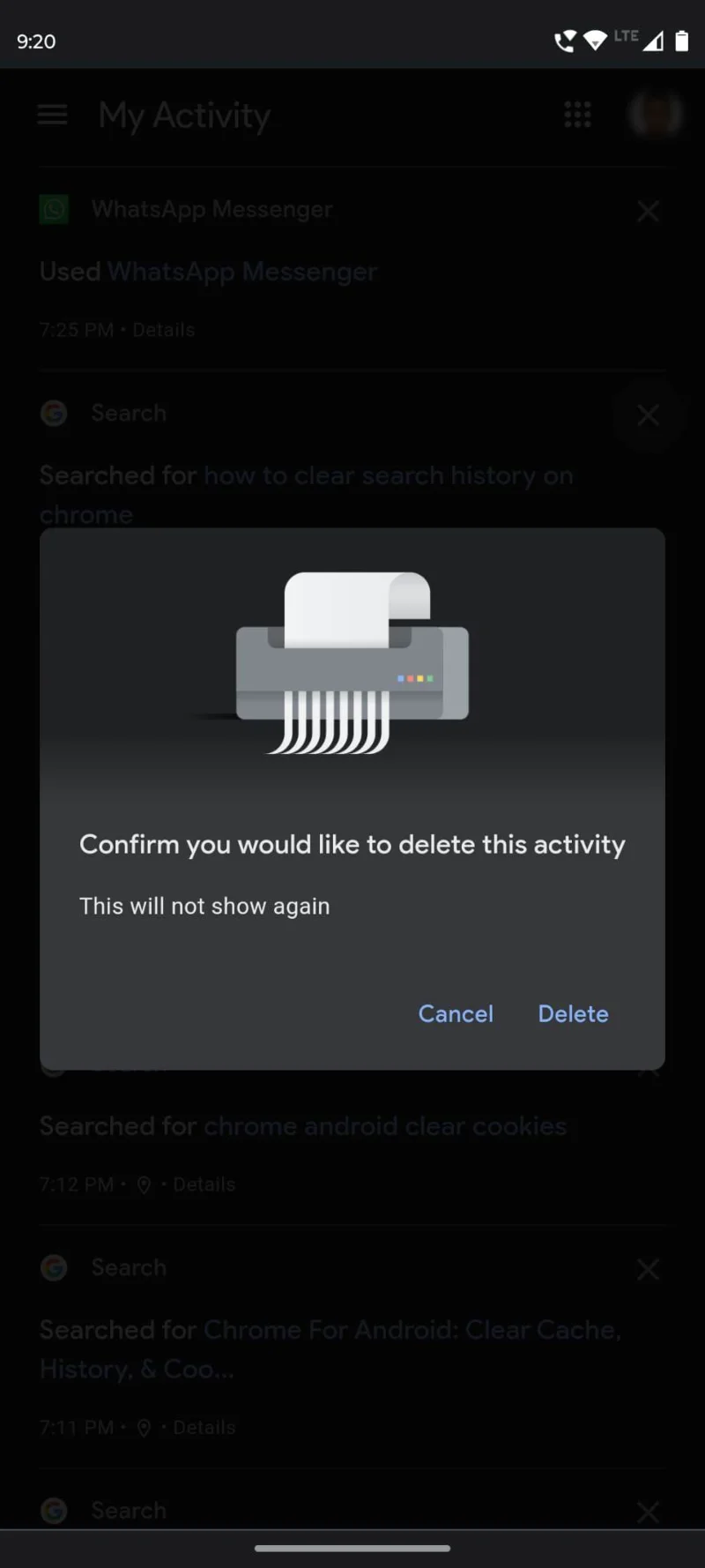 Chrome Android: Išvalyti talpyklą, istoriją ir slapukus