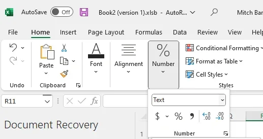Excel izračuni so napačni