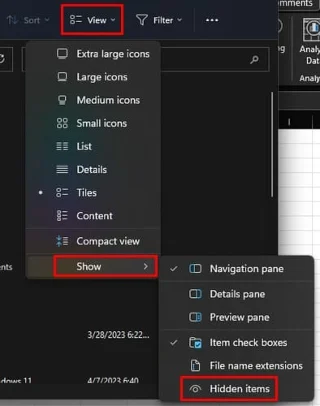 Jak zobrazit skryté soubory ve Windows 11