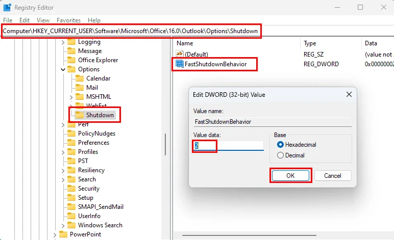 Aktivace nebo deaktivace globálního protokolování v Microsoft Outlook 365