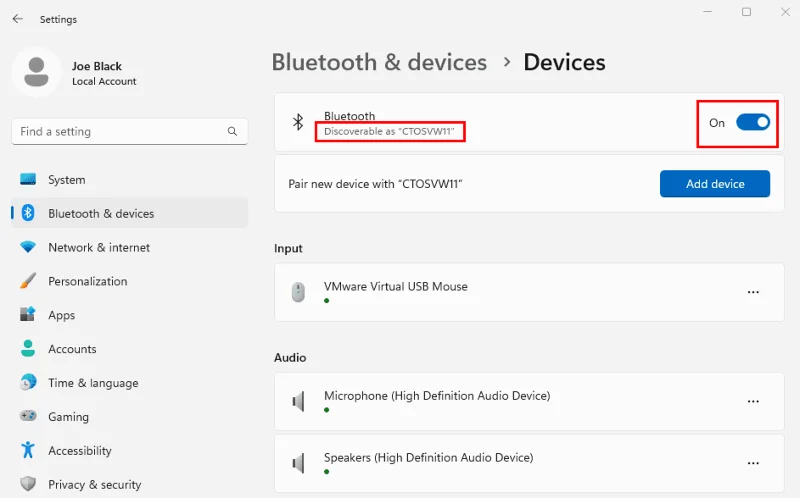 Přenášení souborů mezi Androidem a Windows 11 přes Bluetooth