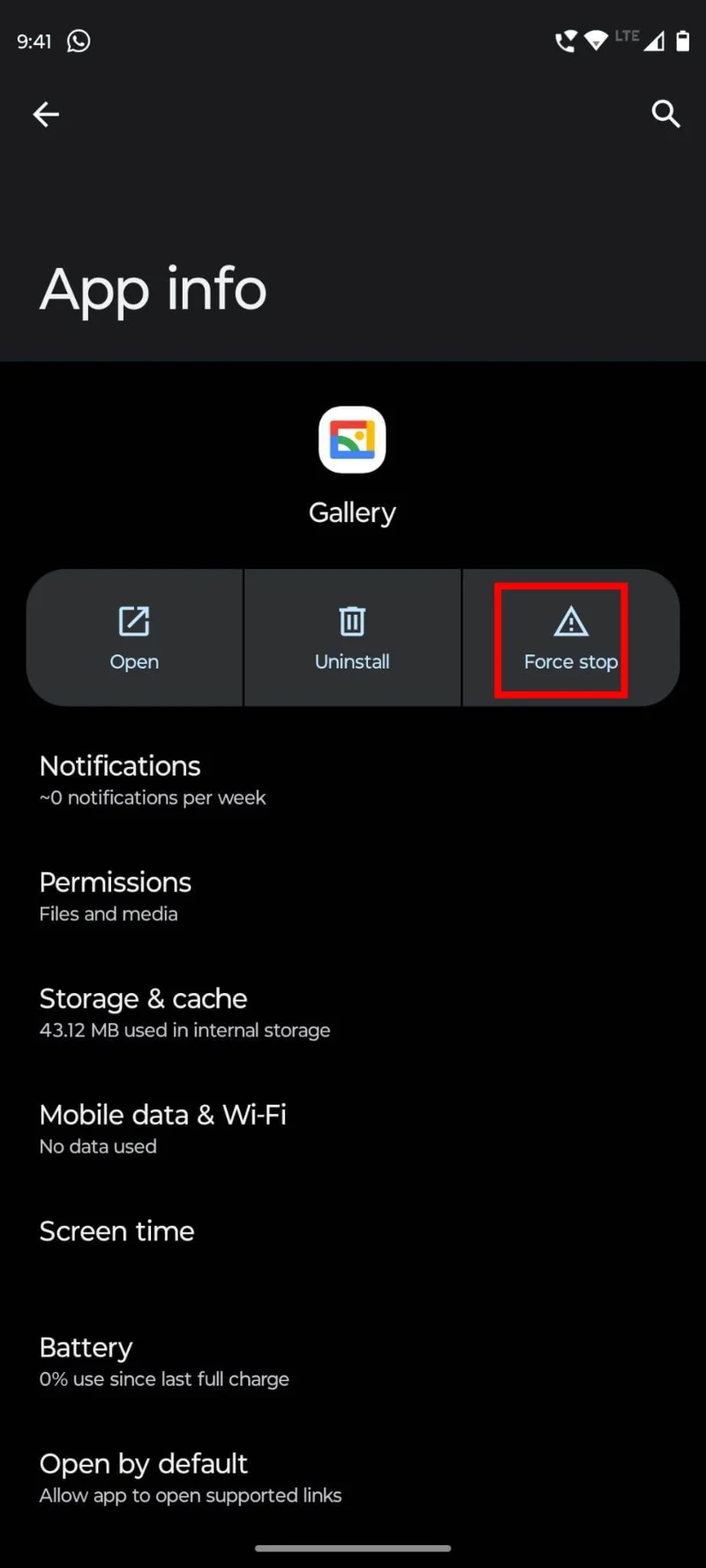 Android: Ne morem izbrisati fotografij iz aplikacije Gallery