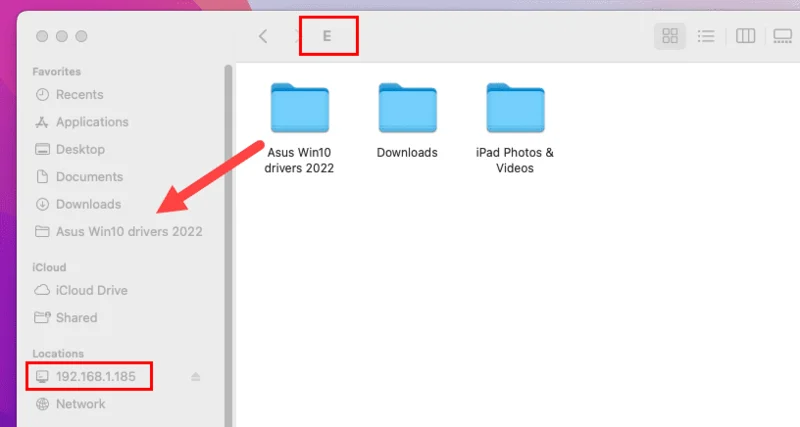Kaip sužeminti tinklo diską Mac kompiuteryje