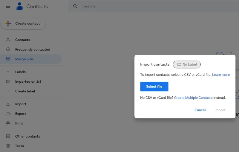 Експорт на контакти от Outlook и импорт в Gmail