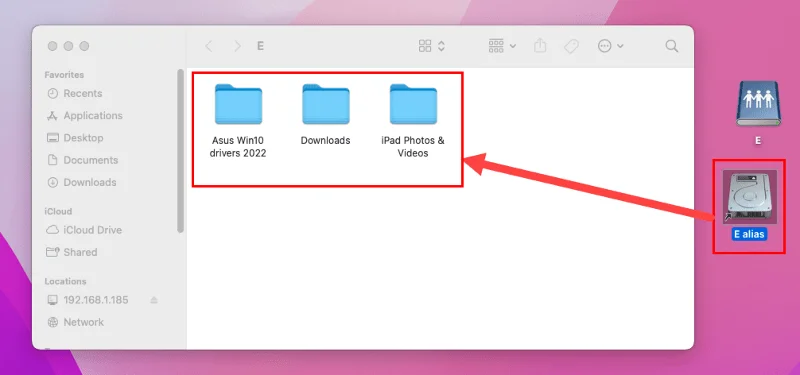 Kaip sužeminti tinklo diską Mac kompiuteryje
