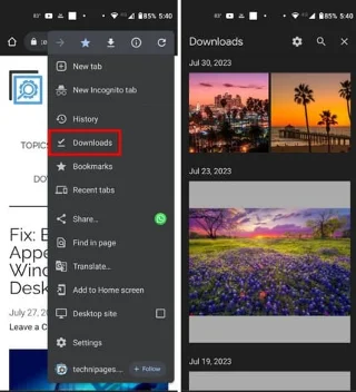 Kako izbrisati zgodovino prenosov Android