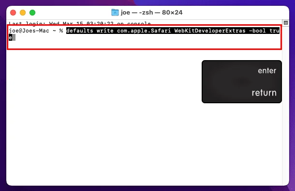 MacOS: Įjungti Web Inspektorių Safari