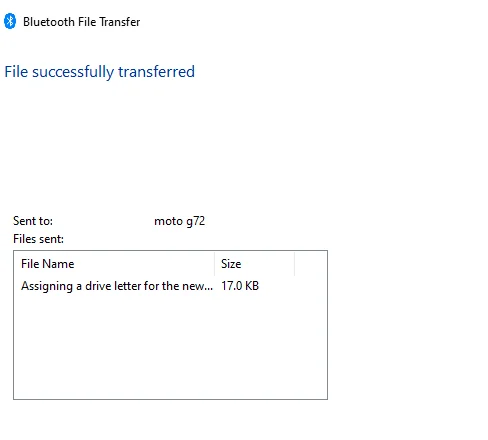 Přenášení souborů mezi Androidem a Windows 11 přes Bluetooth