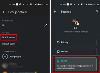 Как да заглушите групови текстови съобщения в Android 11