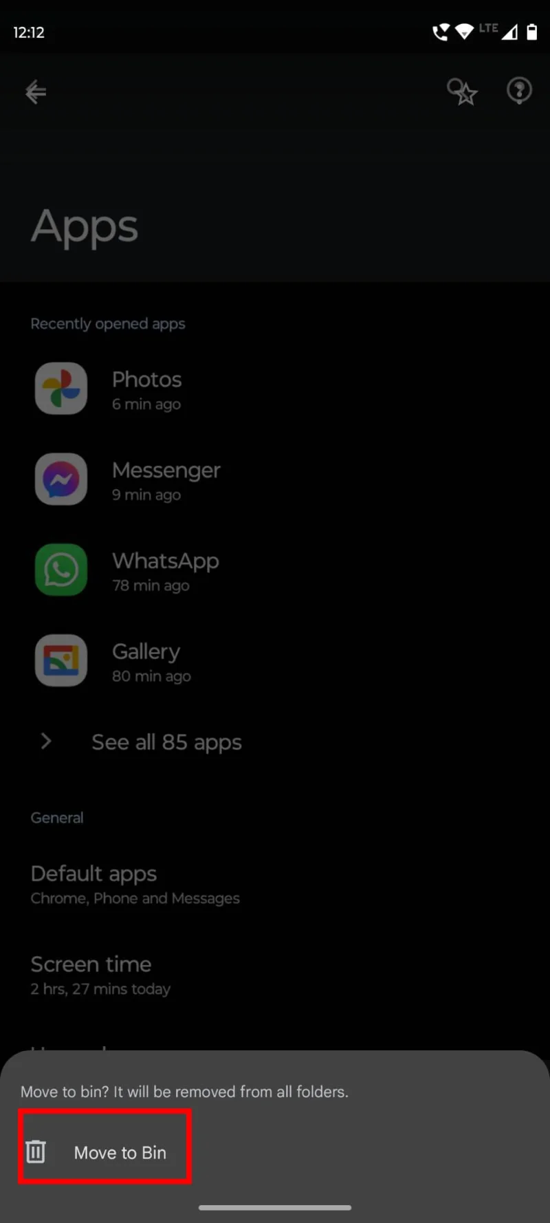Android: Ne morem izbrisati fotografij iz aplikacije Gallery