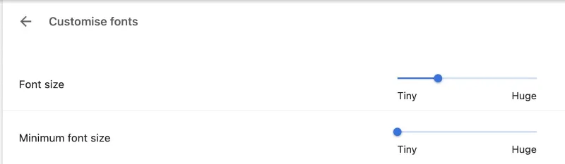 Jak změnit písmo v Google Chrome