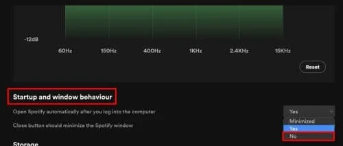 Spotify: Deaktivace automatického spuštění